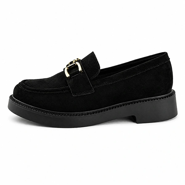  Derbies a platforme pour femme 7516-2 noir  chaussure homme cuir maroc 